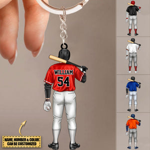 Personalized Gift ,Baseball Lover Acrylic Keychain