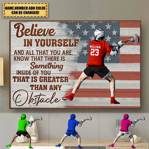 2022 New Release Personalized Lacrosse Players Horizontal Poster-Gift idea For Lacrosse lovers