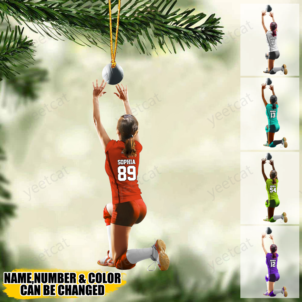 Personalized Volleyball Player Acrylic Christmas Ornament,A Wonderful Gift Volleyball Lovers