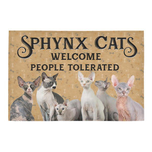 nh 1 sphynx cat welcome doormats
