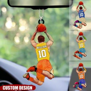 Personalized Name, Number & Appearance - Acrylic Christmas / Car Oranment - Gift for Basketball Lovers