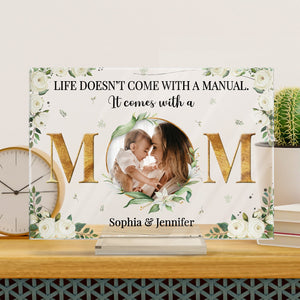 Custom Photo It Comes With A Mom - Mother Gift - Personalized Custom Horizontal Rectangle Acrylic Plaque