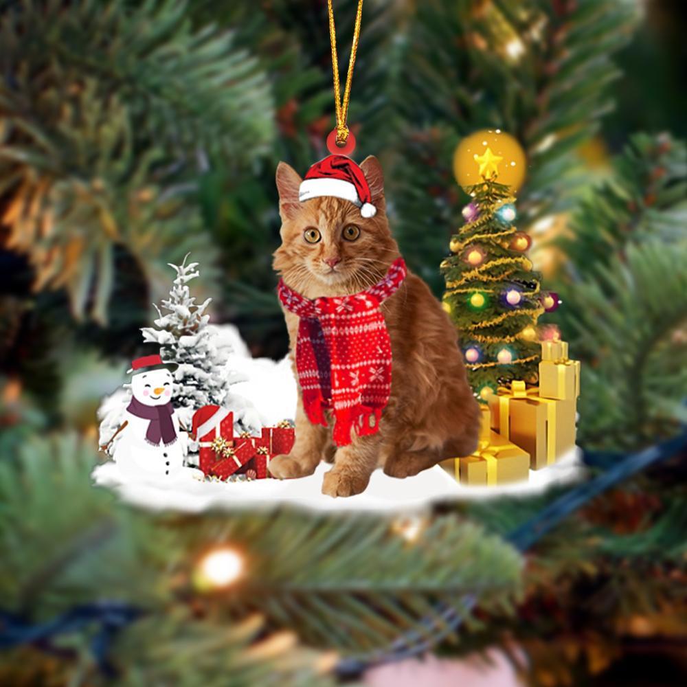 American Bobtail Cat Christmas Ornament
