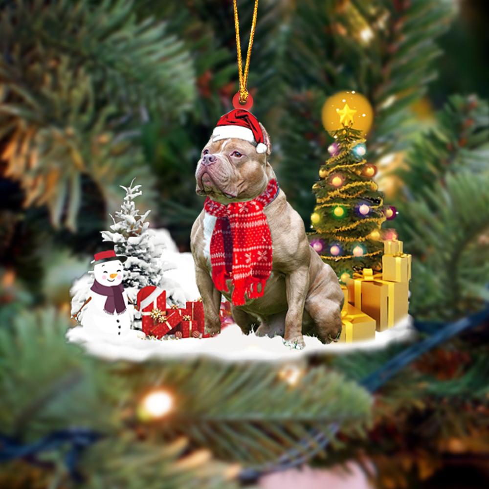 American Bully Dog02 Christmas Ornament