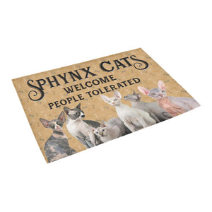 nh 1 sphynx cat welcome doormats