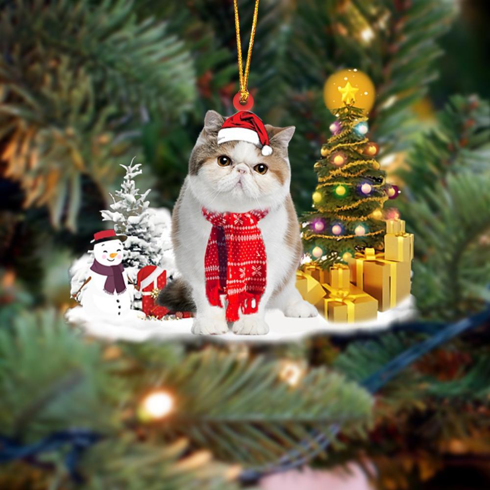 Exotic Shorthair Cat Christmas Ornament