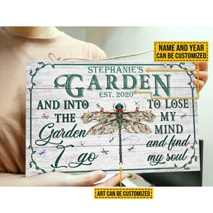 Garden Floral Art Find My Soul Custom Wood Rectangle Sign
