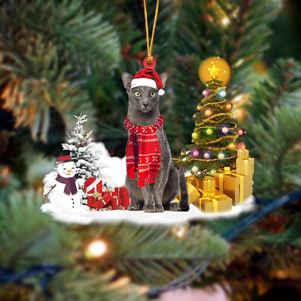 Oriental Shorthair Cat Christmas Ornament