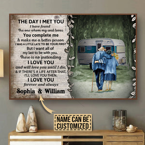 Personalized Camping The Day I Met You Poster