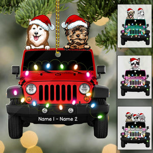Dog Personalized Custom Shaped Acrylic Ornament - Christmas Ornament For Dog Lovers