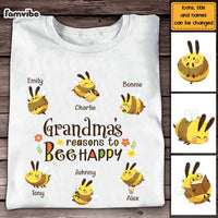 Personalized Grandma's Reasons To Bee Happy Shirt Hoodie Sweatshirt ,Gift For Grandma/Mom
