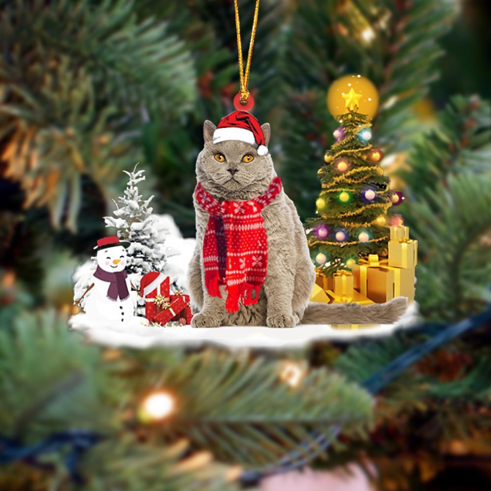 Selkirk Rex Cat Christmas Ornament