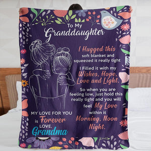 Personalized Granddaughter Blanket - Hug