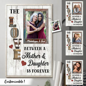 The Love Between Mother And Daughter Personalized Canvas Poster Gift For Mom