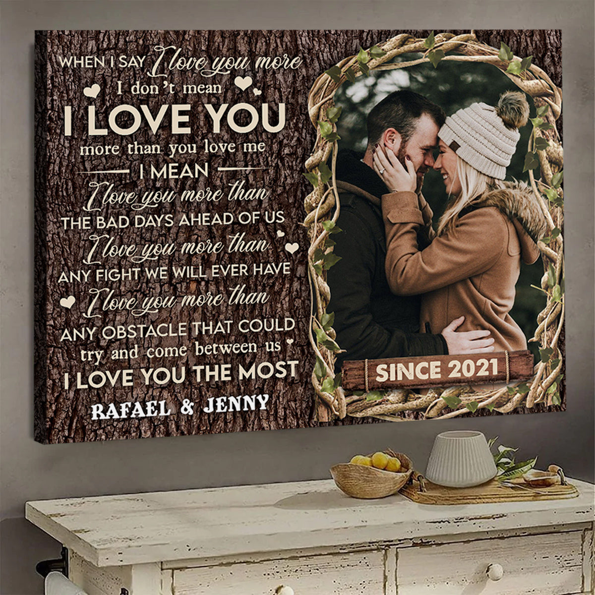 When I Say I Love You More Poster - Gift For Couple