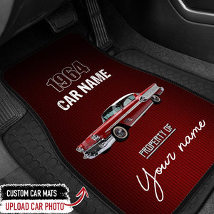 Car mats Personalized Gift, Upload car photos, Customize background, your name, car name & year