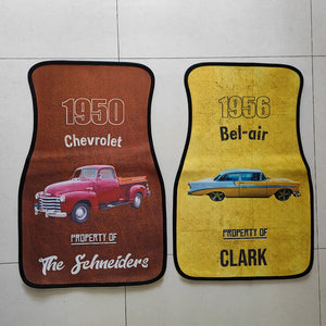 Car mats Personalized Gift, Upload car photos, Customize background, your name, car name & year