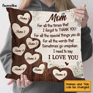 Personalized Mom Grandma Pillow