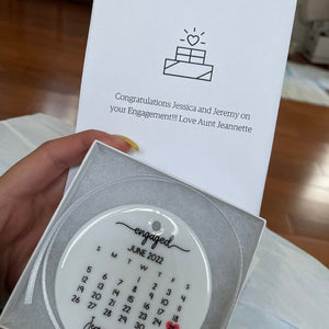 Personalized Engaged Ornament- Engagement Ornament-Engagement Gift- Custom Ornament-Engagement Announcement Couples Ornament