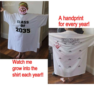 MAKE A BACK TO SCHOOL SHIRT WITH HANDPRINTS FOR EVERY GRADE