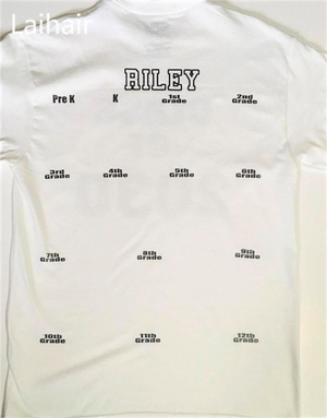 MAKE A BACK TO SCHOOL SHIRT WITH HANDPRINTS FOR EVERY GRADE