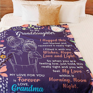 Personalized Granddaughter Blanket - Hug