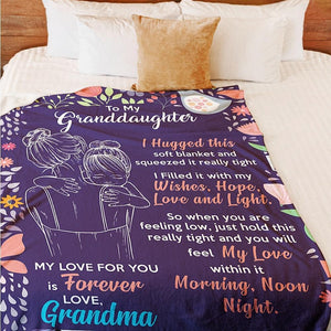 Personalized Granddaughter Blanket - Hug
