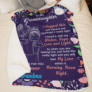 Personalized Granddaughter Blanket - Hug