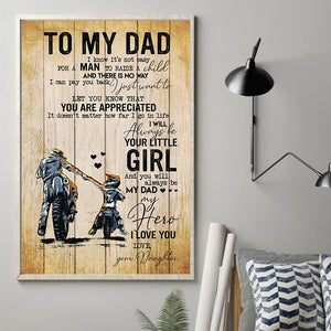 Personalized To Dirt Bike Motocross Dad From Son/Daughter Vertical Poster Father's Day