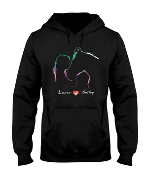 Custom Personalized Love My Horse And Never Walk Alone Hoodie Sweatshirt