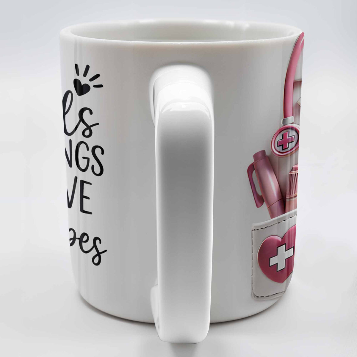 Not All Angels Have Wings Some Have Stethoscopes, Personalized Custom Coffee Mug, Gift For Doctors And Nurses