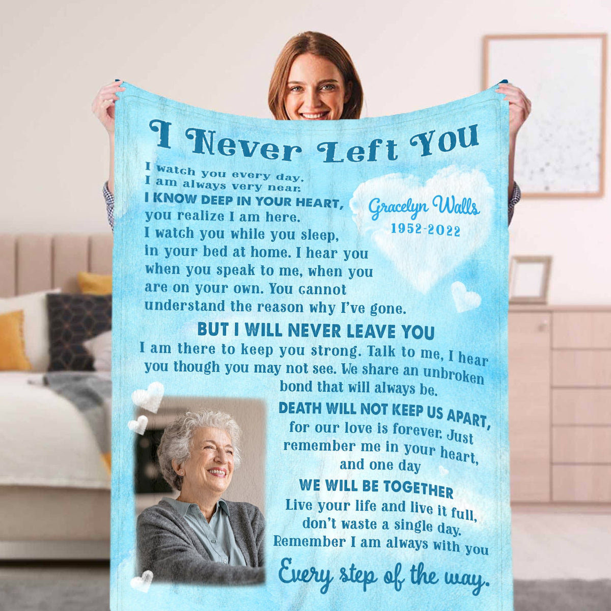 Memorial Blanket Gift For Loss Of Mom Personalized Mothers Day Gifts