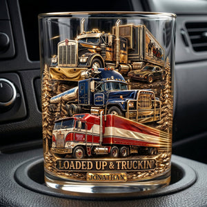 Legendary Truck Drinking Glass - Personalized Gifts For Truckers