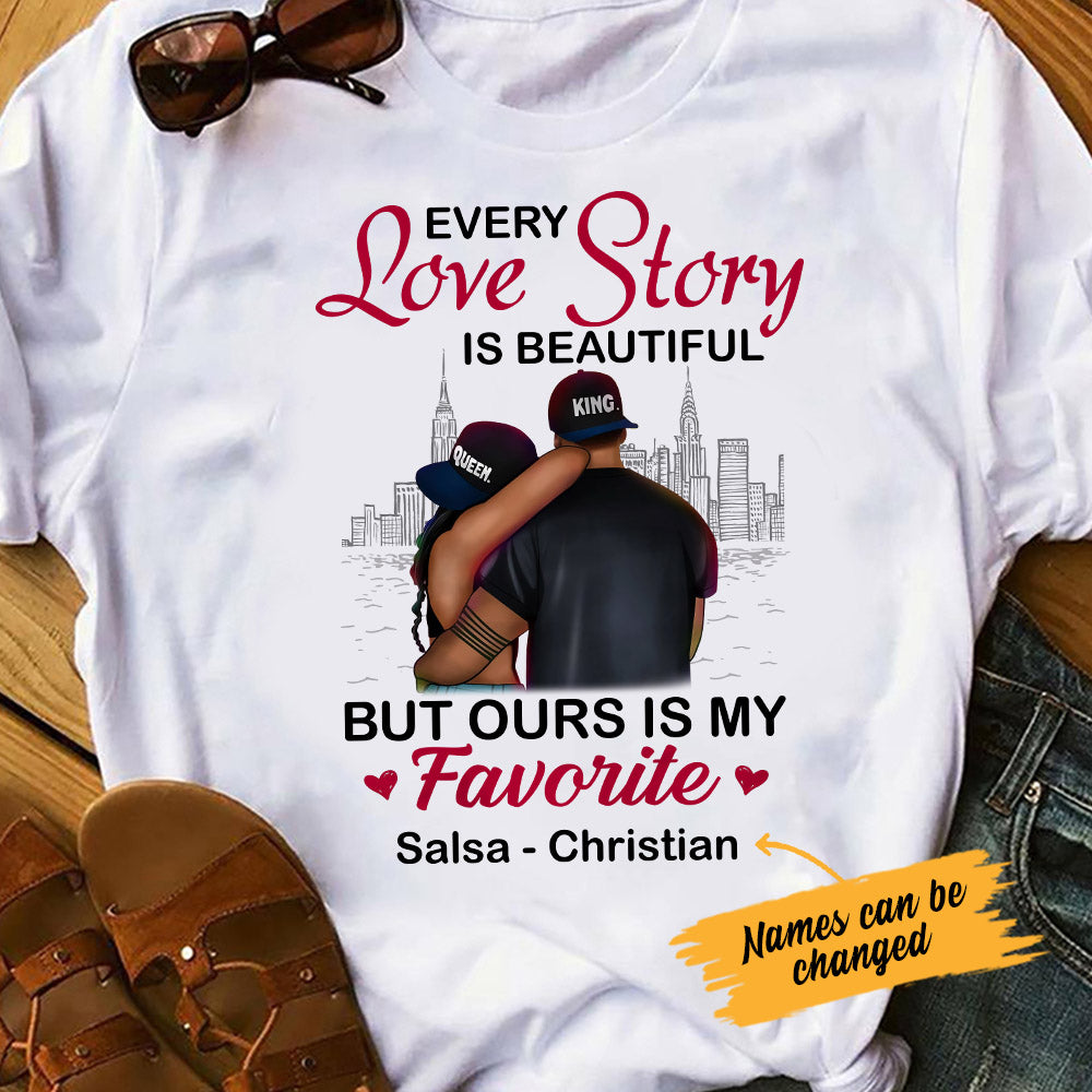 Personalized Couple Love Story T Shirt
