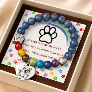 Personalized Photo Rainbow Bridge Bracelet - Memorial Sympathy Gifts For Dog, Cat