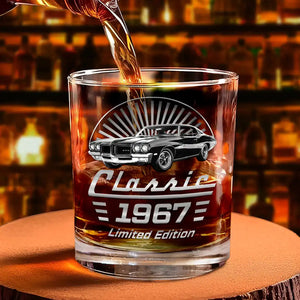 Custom Photo Classic Car Limited Edition - Personalized Whiskey Glass