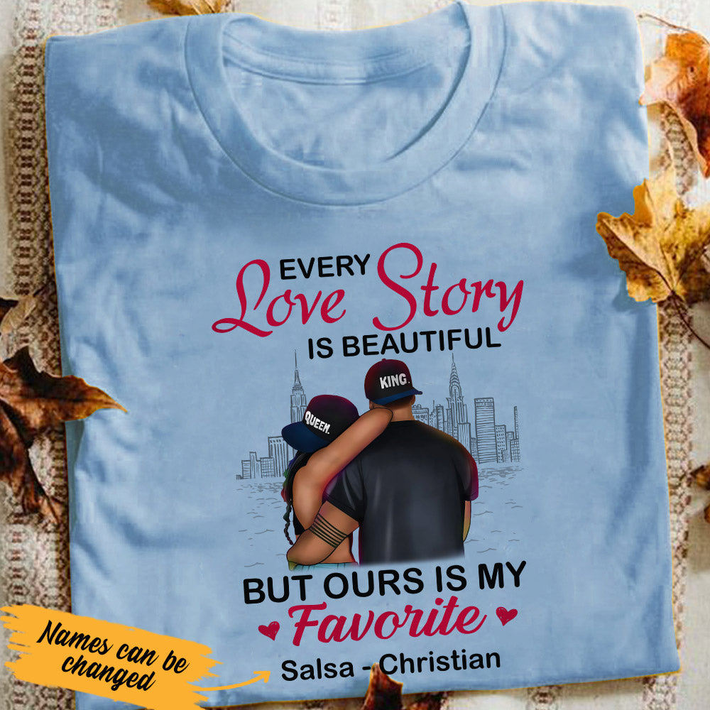 Personalized Couple Love Story T Shirt