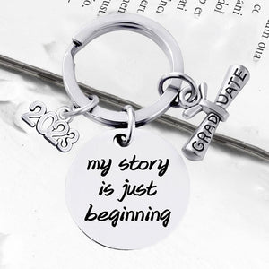 Custom Personalized 2023 Graduation Season Metal Keychain Gift with gift box