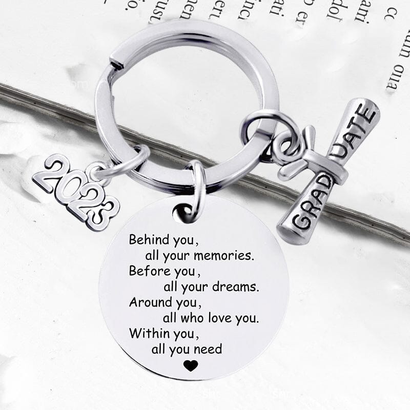 Custom Personalized 2023 Graduation Season Metal Keychain Gift with gift box