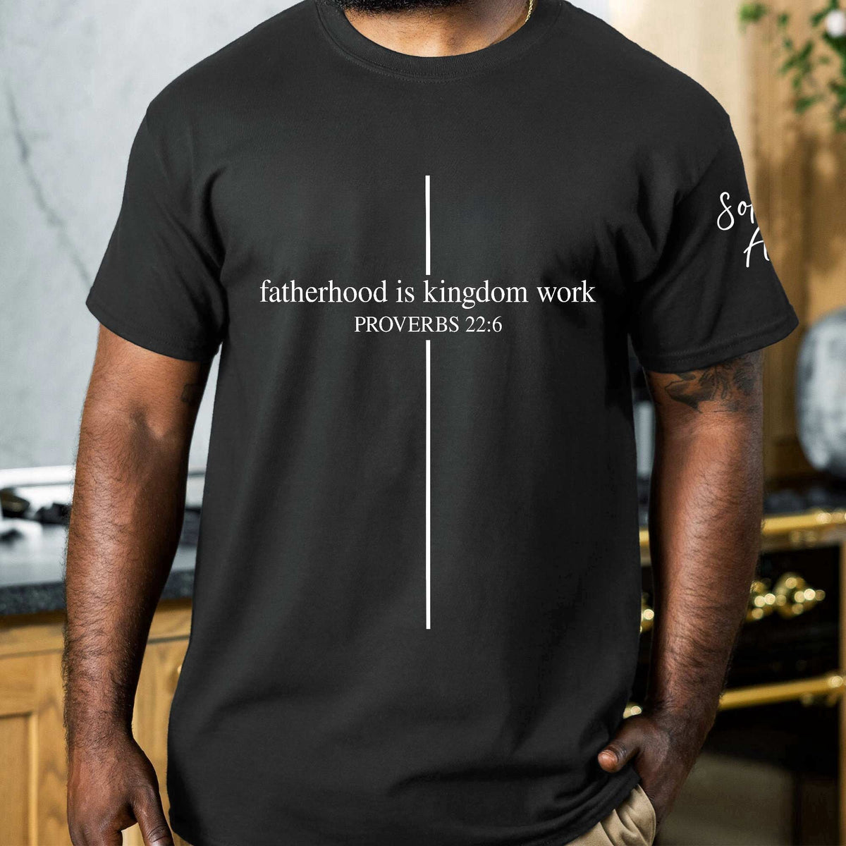 Personalized Fatherhood Is Kingdom Work Shirt - Father's Day Gifts