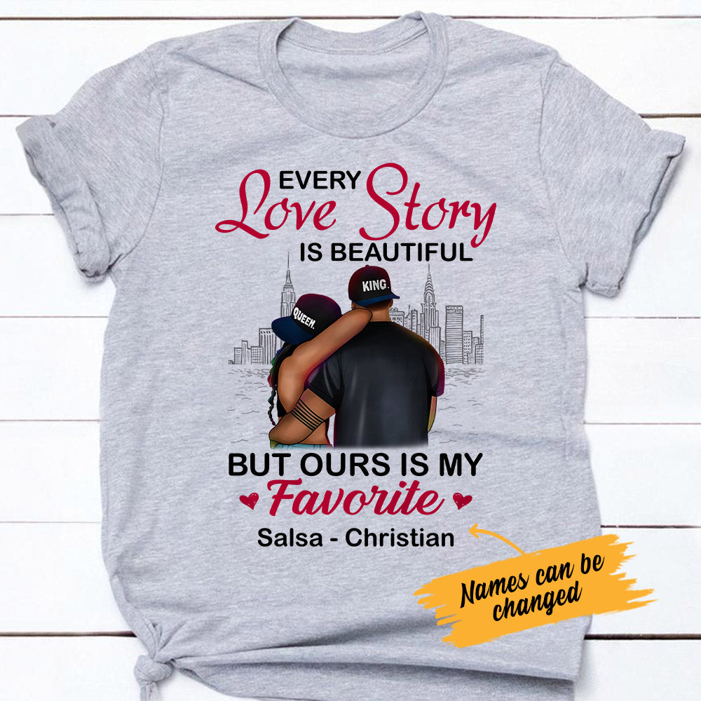 Personalized Couple Love Story T Shirt