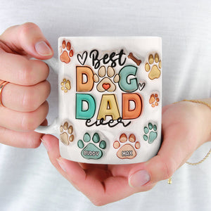 Eat Drink And Be Merry - Dog & Cat Personalized Custom 3D Inflated Effect Printed Mug - Christmas Gift For Pet Owners, Pet Lovers