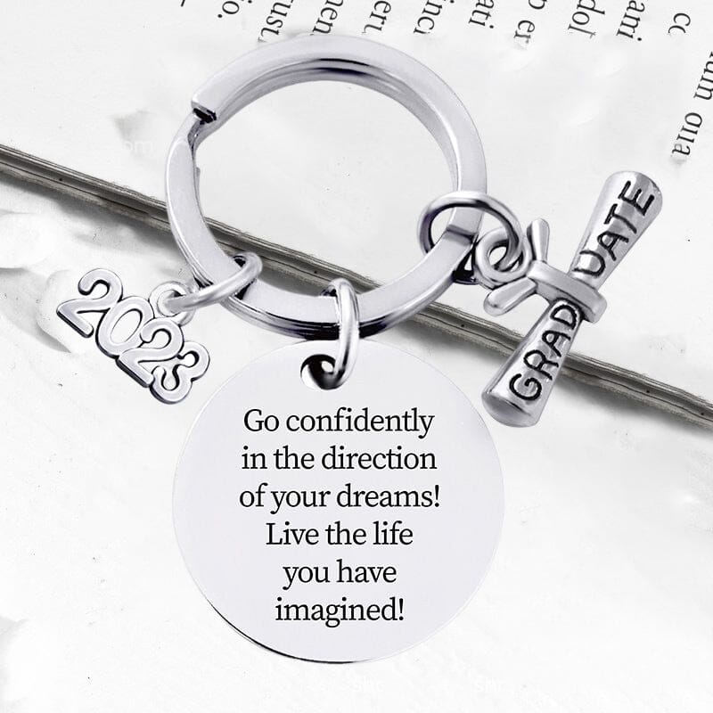 Custom Personalized 2023 Graduation Season Metal Keychain Gift with gift box