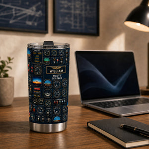 Six Packs of Pilots Tumbler Cup - Personalized Gifts For Pilots
