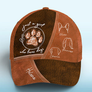 Just A Girl Who Loves Pets - Dog & Cat Personalized Custom Hat, All Over Print Classic Cap - Gift For Pet Owners, Pet Lovers
