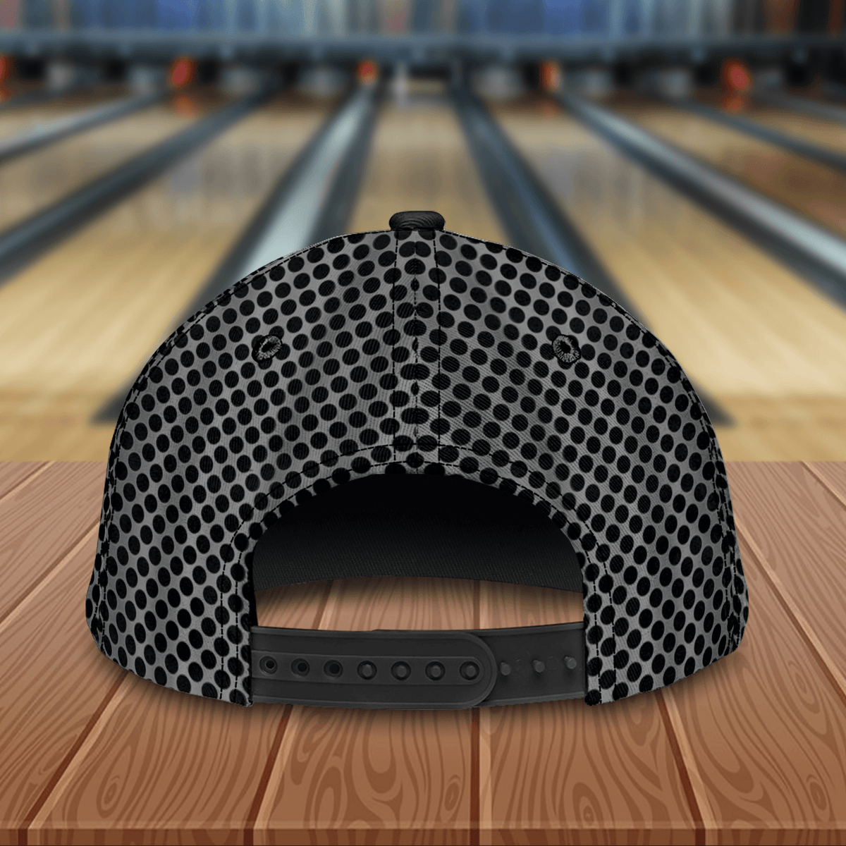 Black And Red Bowling Personalized Classic Cap, Personalized Gift for Bowling Lovers