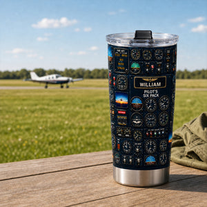 Six Packs of Pilots Tumbler Cup - Personalized Gifts For Pilots