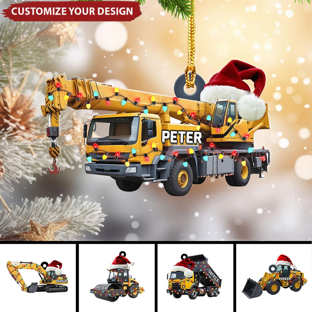 Personalized Heavy Equipment Christmas Ornaments 2024 New Release Gifts for Kids