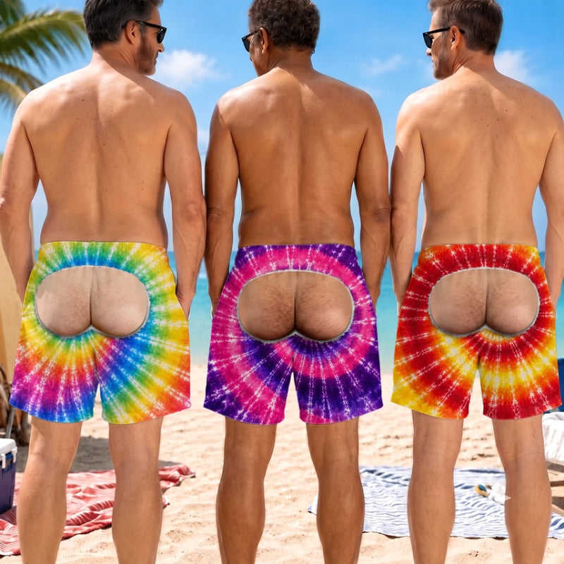 Custom Funny Men Swim Trunks - Personalized Birthday Gifts For Husband, Son, Grandson, Brother, Grandpa, Dad, Yourself - Turning Heads