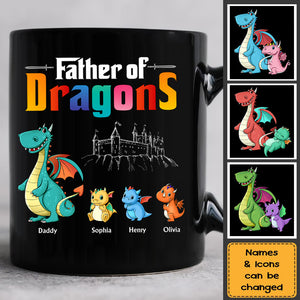Father Of Dragons Personalized Custom Mug - Father's Day, Birthday Gift For Dad